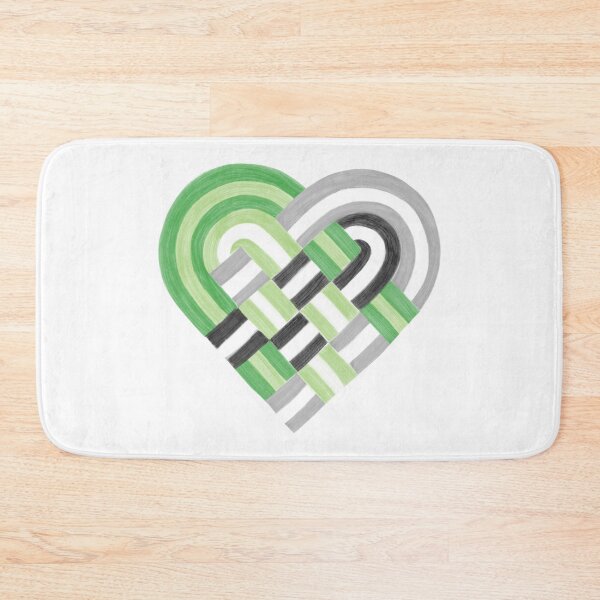 Item preview, Woven Heart Aro Aromantic Pride Flag Green Gray Black designed and sold by JoyfulJen.