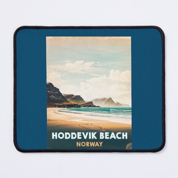 Item preview, Hoddevik beach norway travel poster designed and sold by TerradVents.
