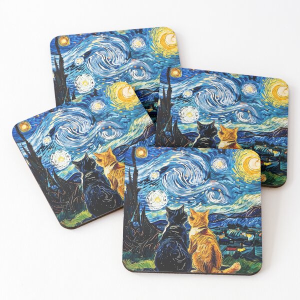 Item preview, Van Gogh's Cats: Starry Night Edition designed and sold by Berfin Naz Tudorache.
