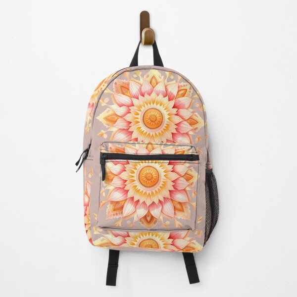 Artikelvorschau, Orange Blumen Mandala Abstrakt Blume Botanisch entworfen und verkauft von CozyLightsStore.