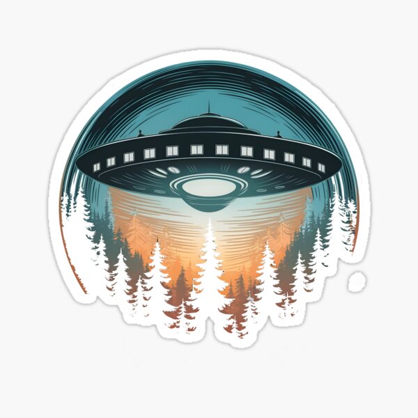 Item preview, Retro UFO Forest designed and sold by VerdePlantTees.