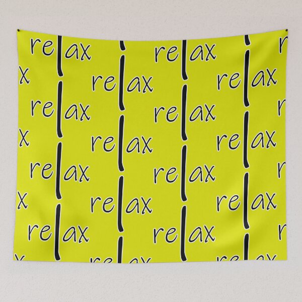 Item preview, Relax.Relaxation inscription.Fluorescent yellow designed and sold by MagelliShop.