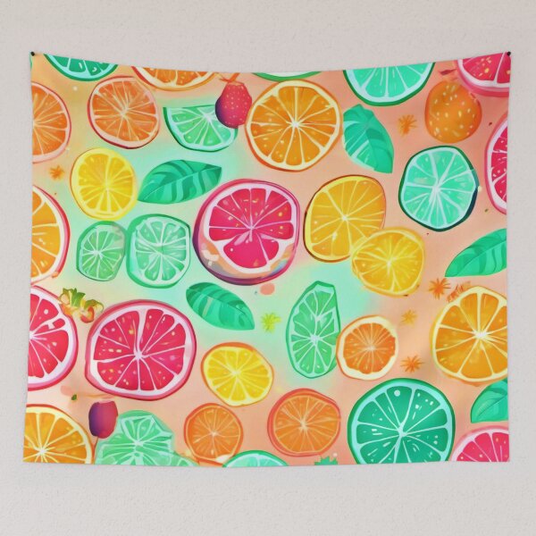 Item preview, Colorful Citrus Galaxy Art designed and sold by Health And Fitness Posts e-Store.