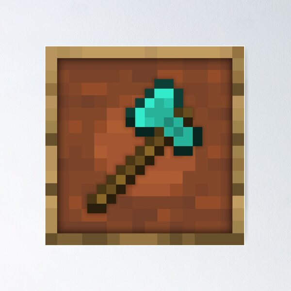 Item preview, Diamond Axe Item Frame Minecraft designed and sold by Kubala Designs.