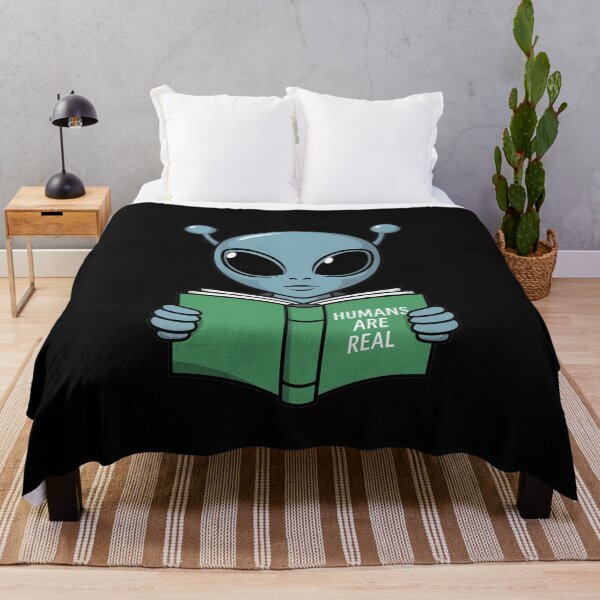 Item preview, Funny Space Alien Reading Humans are Real Book designed and sold by Nature's Fancy.