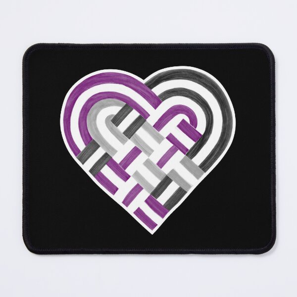 Item preview, Woven Heart Ace Asexual Pride Flag Purple Gray Black designed and sold by JoyfulJen.