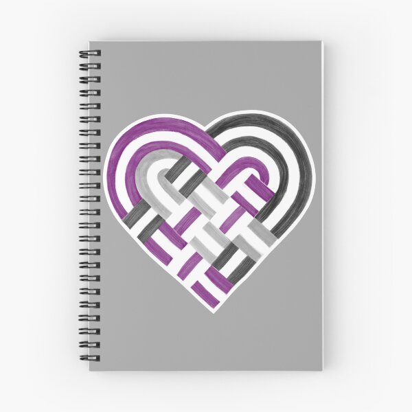 Item preview, Woven Heart Ace Asexual Pride Flag Purple Gray Black designed and sold by JoyfulJen.