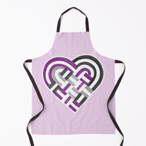 Item preview, Woven Heart Ace Asexual Pride Flag Purple Gray Black designed and sold by JoyfulJen.