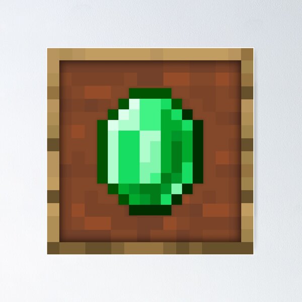 Item preview, Emerald Item Frame Minecraft designed and sold by Kubala Designs.