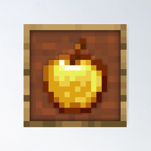 Item preview, Gold Apple Item Frame Minecraft designed and sold by Kubala Designs.