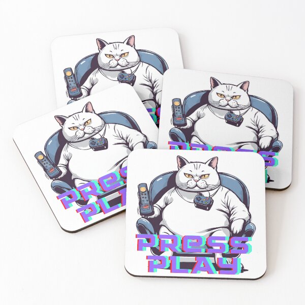Item preview, "Press Play" Fat Cat D2 designed and sold by PerfectDay2Play.