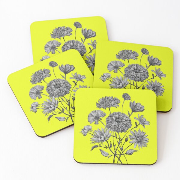 Item preview, Flowers. A bouquet of wild flowers.Fluorescent yellow. Neon designed and sold by MagelliShop.