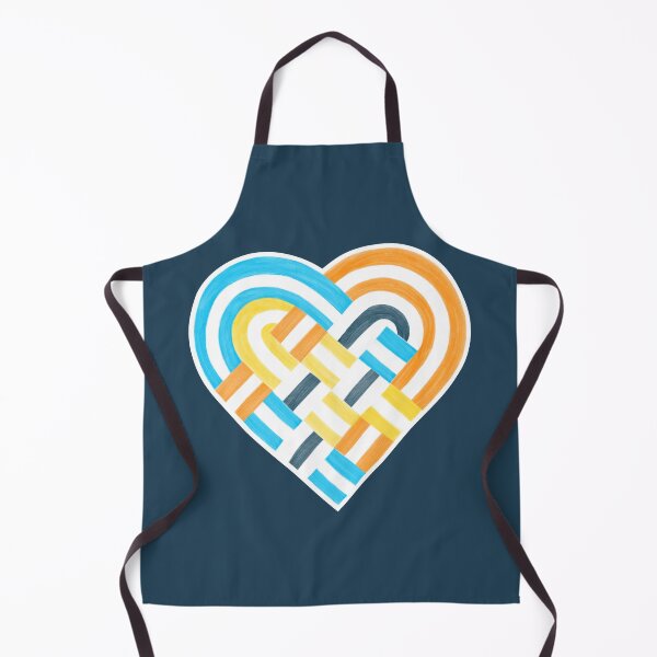 Item preview, Woven Heart AroAce Pride Flag Orange Yellow Blue designed and sold by JoyfulJen.