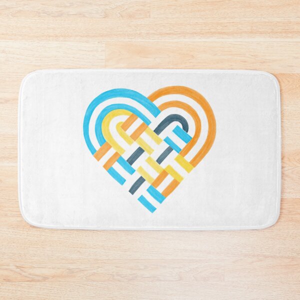 Item preview, Woven Heart AroAce Pride Flag Orange Yellow Blue designed and sold by JoyfulJen.
