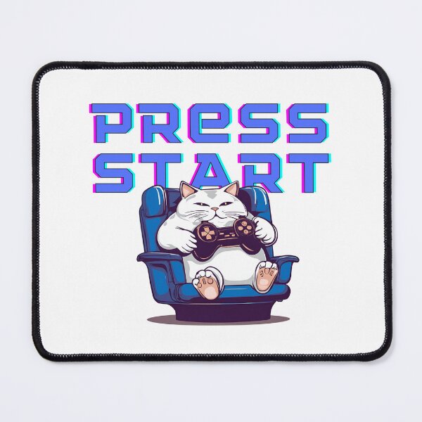 Item preview, "Press Start" Fat Cat D3 designed and sold by PerfectDay2Play.