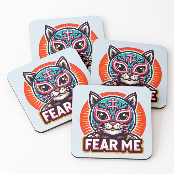 Item preview, Cat Luchador Fear Me Wrestler designed and sold by sparsonboutique.
