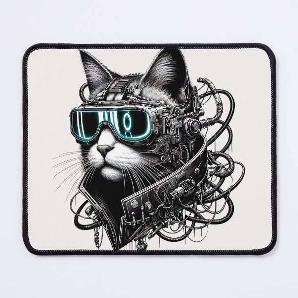 Item preview, Cyber Cat designed and sold by LvlUpPrints.