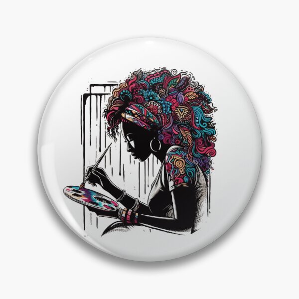 Item preview, Black Girl Artist designed and sold by RkskArt.