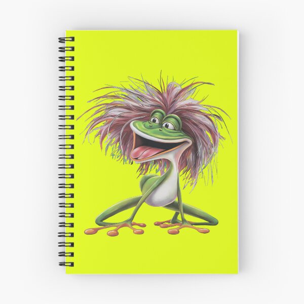 Item preview, Funny frog with ruffled har.Fluorescent yellow.Neon designed and sold by MagelliShop.