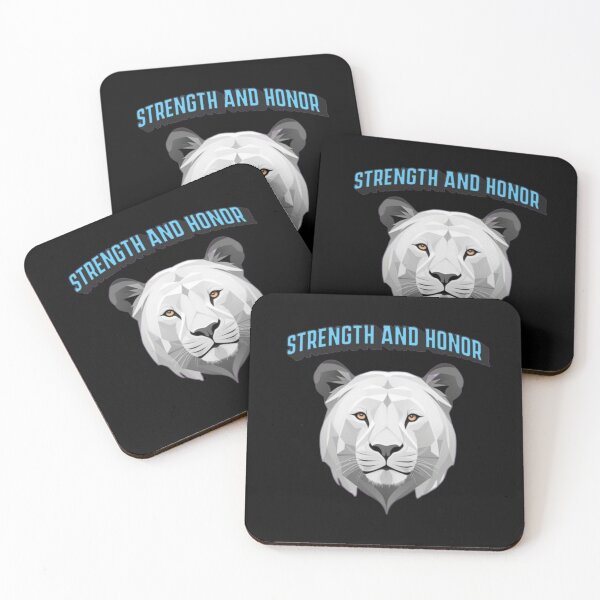 Item preview, Lion of the Jungle Silver with phrase "Strength and Honor" designed and sold by karina360.