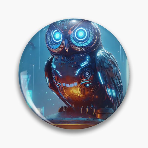 Aperçu de l'œuvre Chouette Cyberpunk créée et vendue par LvlUpPrints.