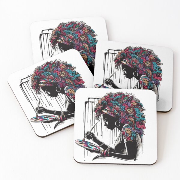 Item preview, Black Girl Artist designed and sold by RkskArt.