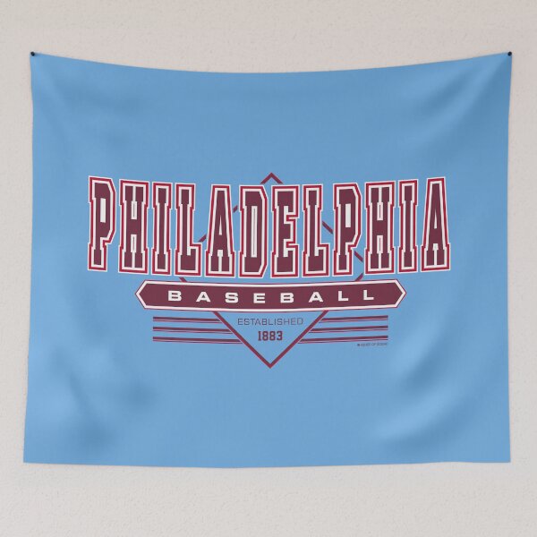 Artikelvorschau, Philadelphia, Philly Baseball Retro, Vintage Phillies inspirierter 90er-Jahre-Rückblick entworfen und verkauft von Ashes of Sound.