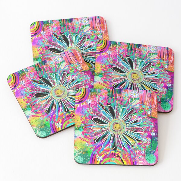 Item preview, Positive Words - Funky Floral Eclectic Abstract designed and sold by FeralLaFemme.