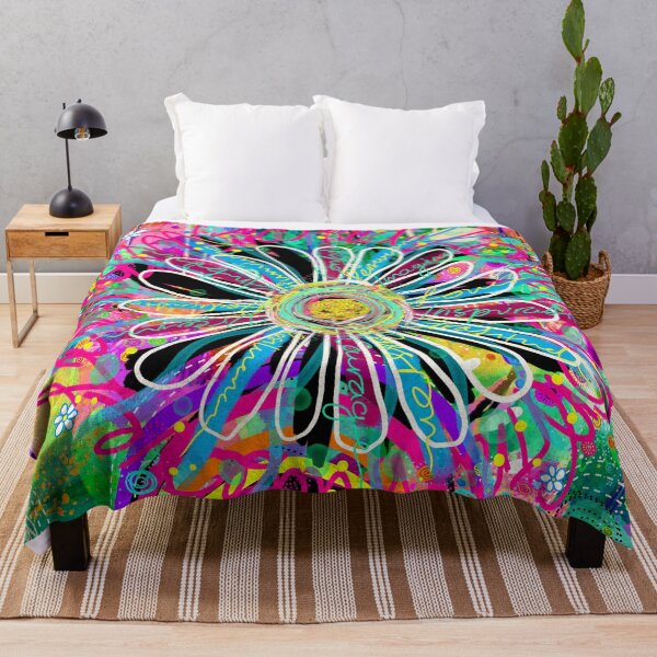 Item preview, Positive Words - Funky Floral Eclectic Abstract designed and sold by FeralLaFemme.