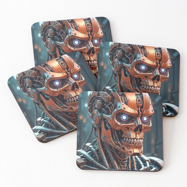 Item preview, Cool Futuristic Cyborg Killer Robot designed and sold by TheArtOfPat.