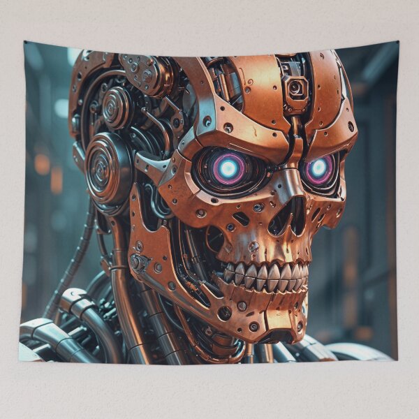 Item preview, Cool Futuristic Cyborg Killer Robot designed and sold by TheArtOfPat.
