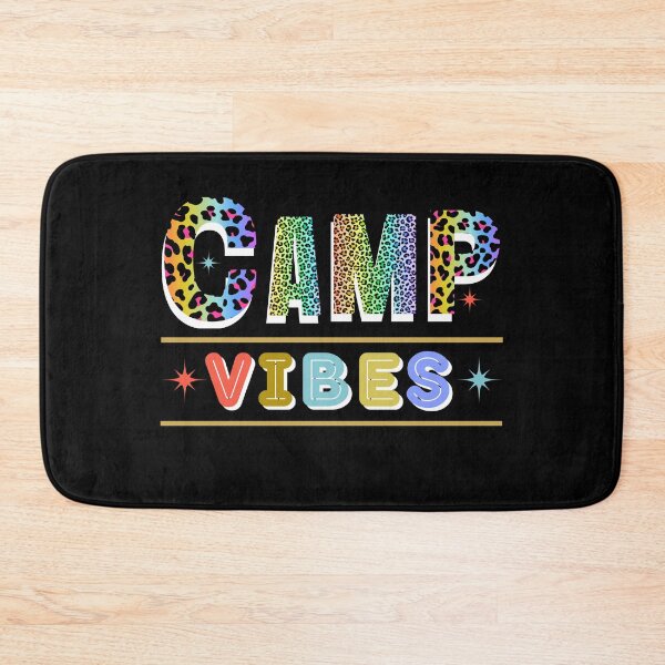 Item preview, Camp Vibes, Summer Campers Colorful Retro Vintage Leopard Skin Typographic Design designed and sold by Raise2Shine.