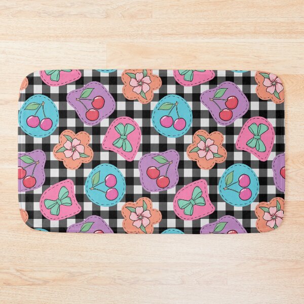Item preview, Cherry Blossom Patchwork on Gingham Seamless Pattern designed and sold by CreativeDraws42.