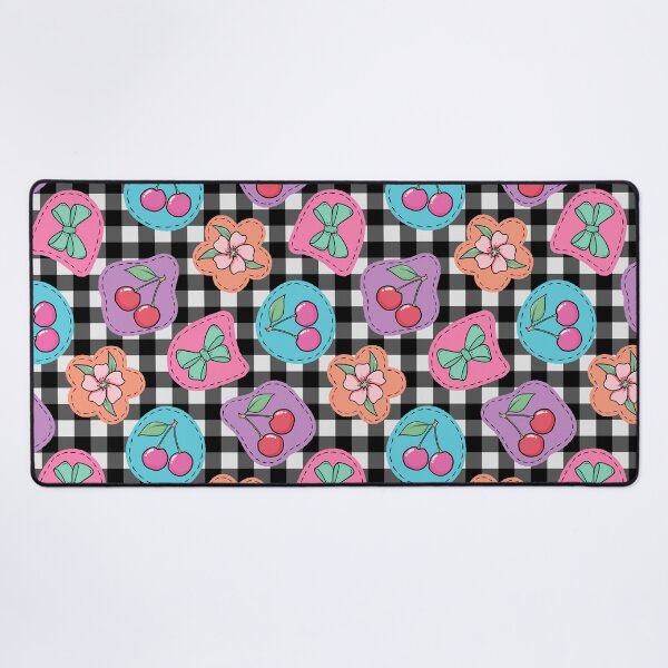 Item preview, Cherry Blossom Patchwork on Gingham Seamless Pattern designed and sold by CreativeDraws42.