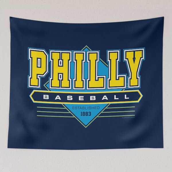 Artikelvorschau, Philadelphia, Philly Baseball Retro, Vintage Phillies inspirierter 90er-Jahre-Rückblick entworfen und verkauft von Ashes of Sound.