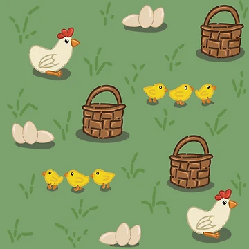 Artwork thumbnail, Chicken Pattern by EEdesign721
