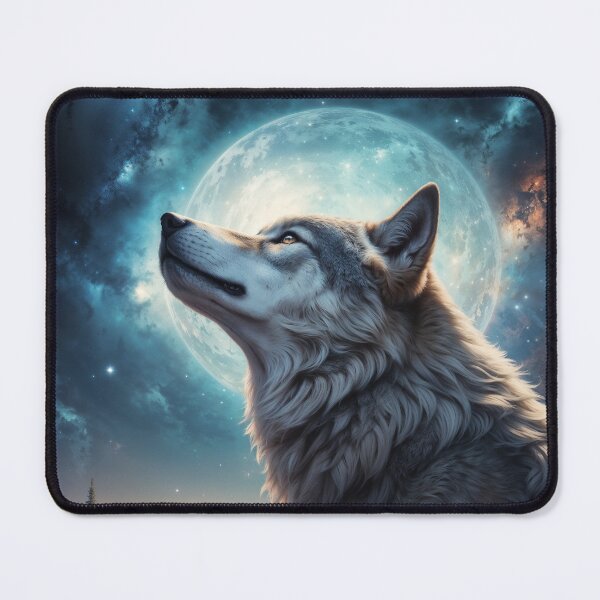 Item preview, Wolf staring at the vast of the night sky designed and sold by CreativPurpose.