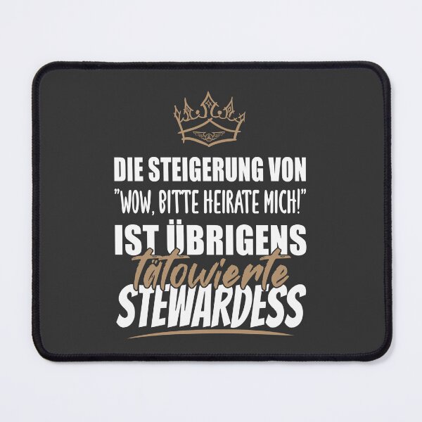 Item preview, Tätowierte Stewardess. Lustiger Spruch auf T-Shirt, Sticker, Poster & mehr. Geschenkidee designed and sold by silentcolors.