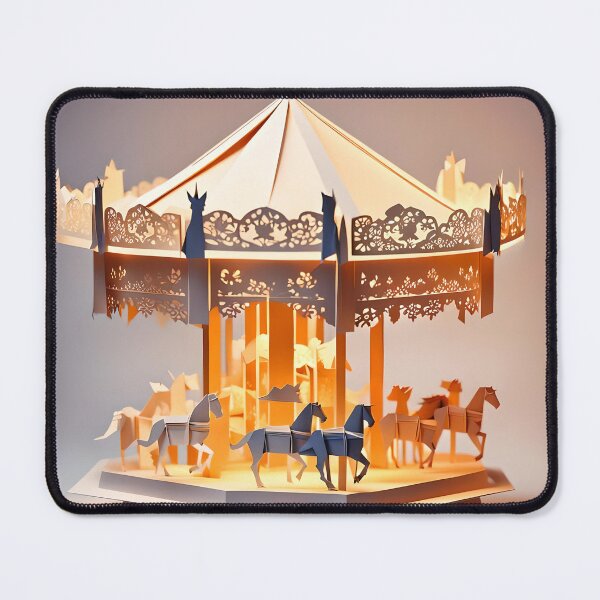 Item preview, Origami Art - Whimsical Whirls: The Merry-Go-Round Shadow Lantern designed and sold by ArtfulFolds.