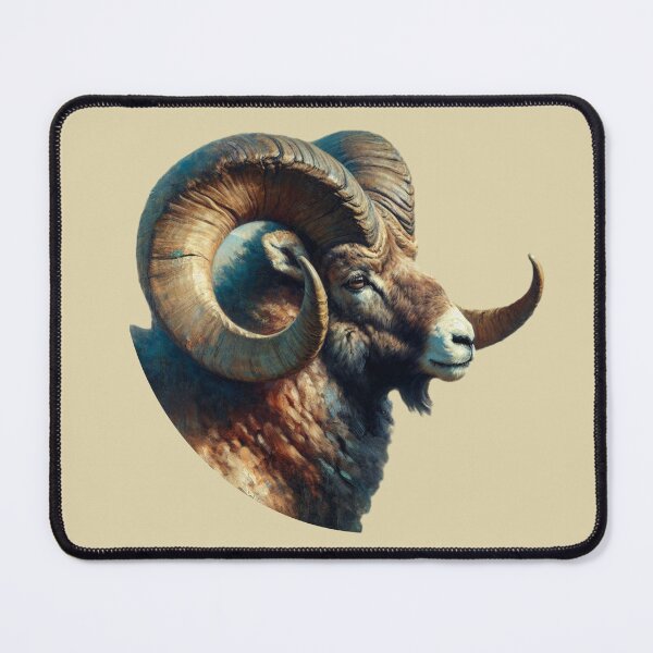 Item preview, Full Curl on Bighorn Sheep Head designed and sold by mustardseed-410.