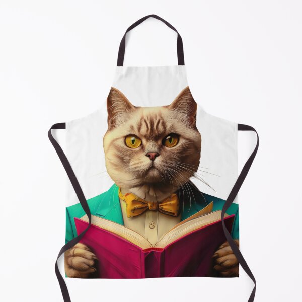 Item preview, Elegant cat reading a book designed and sold by PixcelStudioB.