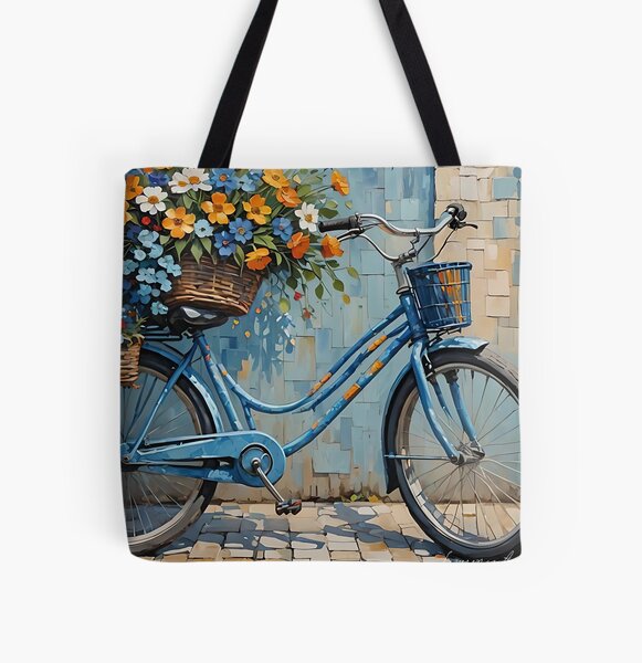Item preview, Le vélo bleu avec des fleurs designed and sold by Godd Status.
