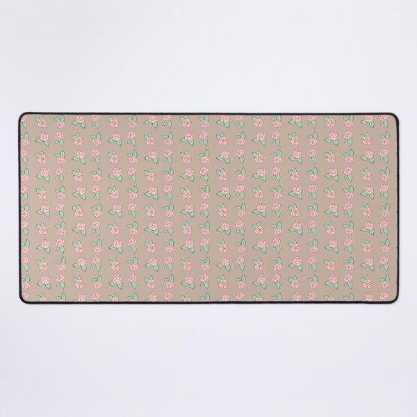 Item preview, Pink Roses pattern on tan and four sticker combo designed and sold by Neeshki.