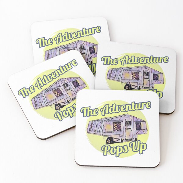 Item preview, The Adventure Pops Up Blue and Yellow Trailer Tent designed and sold by BeccaAelishe.