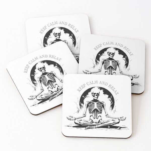 Item preview, keep calm and relax skeleton yoga designed and sold by nilver.