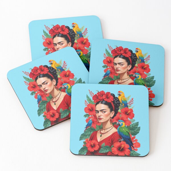 Item preview,  Frida Kahlo and flowers parrots |  Frida Kahlo designed and sold by TeeARTHY.