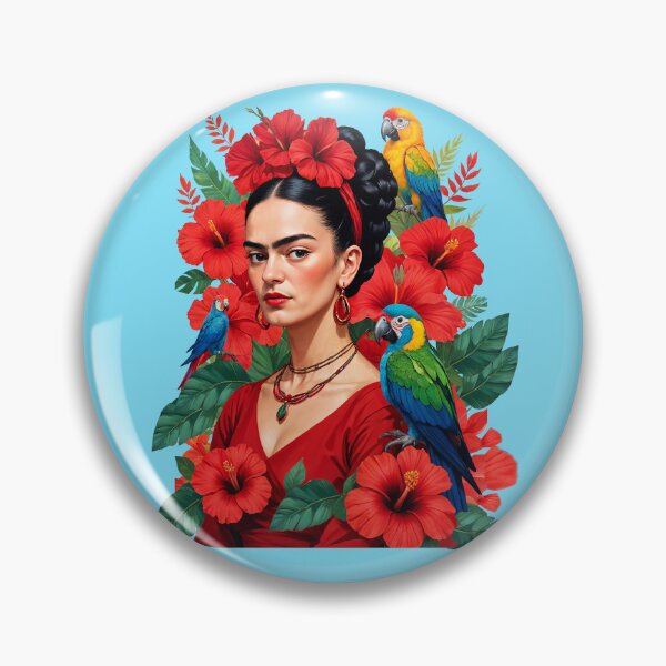 Item preview,  Frida Kahlo and flowers parrots |  Frida Kahlo designed and sold by TeeARTHY.