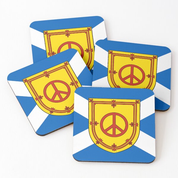 Item preview, Scottish Saltire Flag with Peace Sign Symbol (bratach shalainn na h-Alba le samhla soidhne sìthe) designed and sold by JonathanR1994.