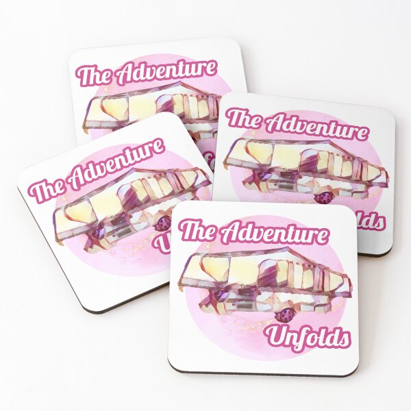 Item preview, The Adventure Unfolds Pink and Purple Folding Caravan designed and sold by BeccaAelishe.
