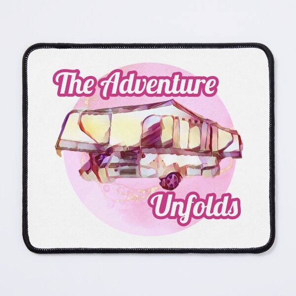 Item preview, The Adventure Unfolds Pink and Purple Folding Caravan designed and sold by BeccaAelishe.
